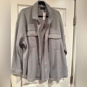 Cozy Gray Waffle Knit Shirt